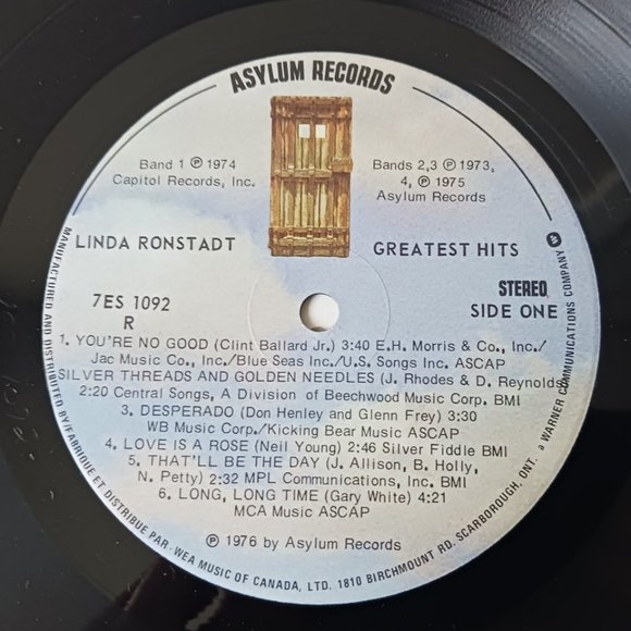 Vintage Linda Ronstadt Greatest Hits vinyl record 1976 first pressing - Picture 10 of 11
